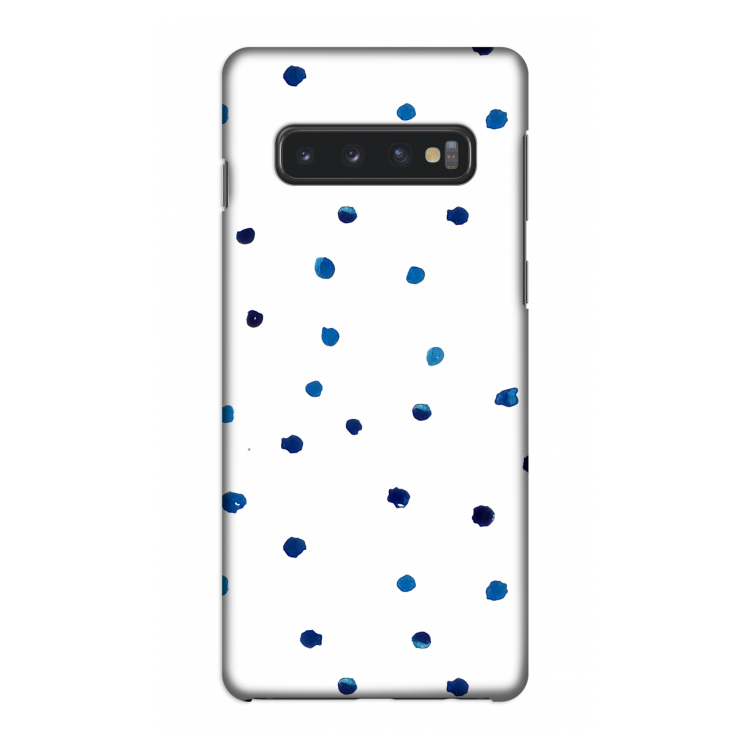 Blauwe stippen: Samsung Galaxy S10 4G Volledig Geprint Hoesje