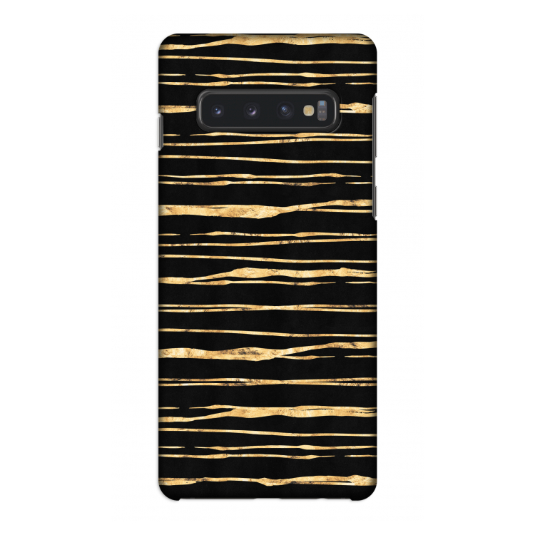 Gouden strepen: Samsung Galaxy S10 4G Volledig Geprint Hoesje