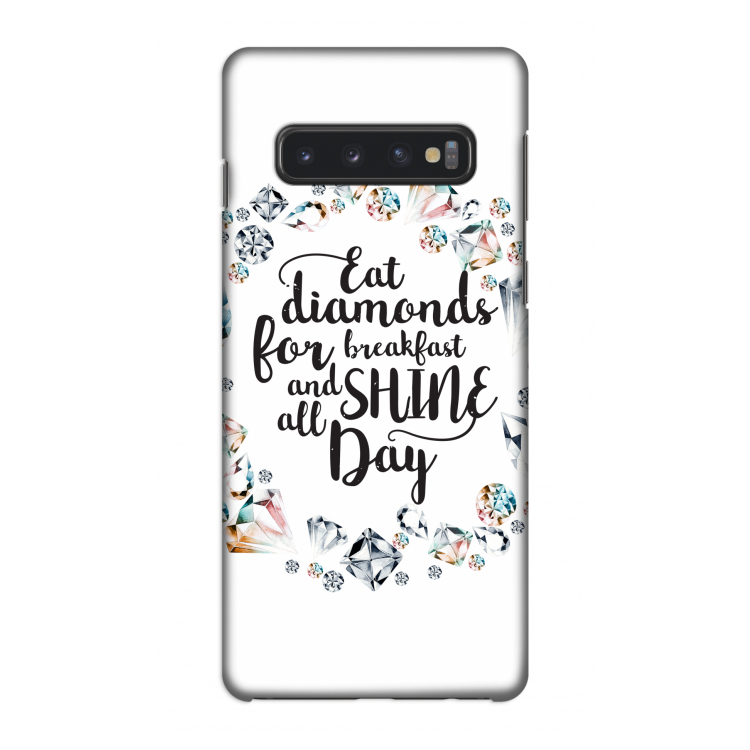 Diamonds: Samsung Galaxy S10 4G Volledig Geprint Hoesje