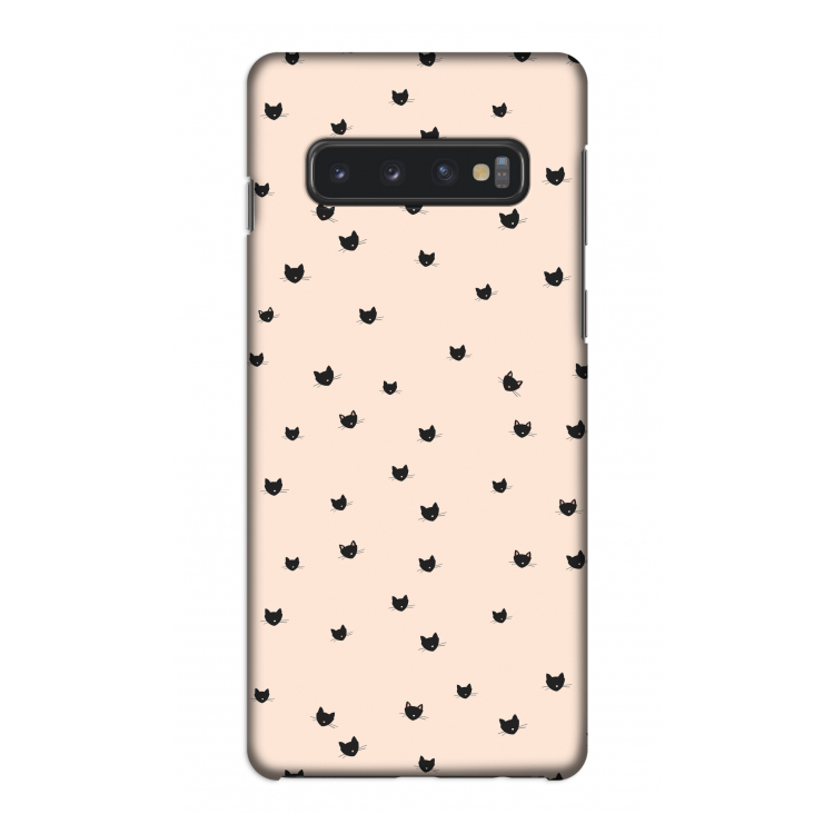 Kleine kattenkopjes: Samsung Galaxy S10 4G Volledig Geprint Hoesje