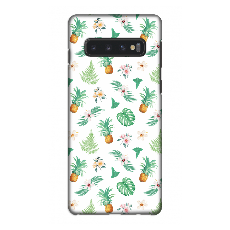 Ananas bladeren: Samsung Galaxy S10 4G Volledig Geprint Hoesje