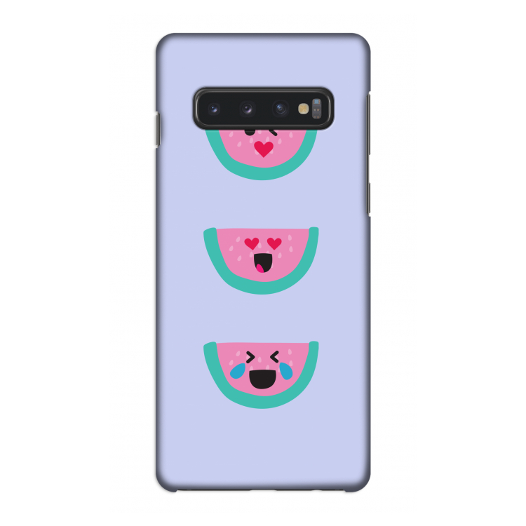 Smiley watermeloen: Samsung Galaxy S10 4G Volledig Geprint Hoesje