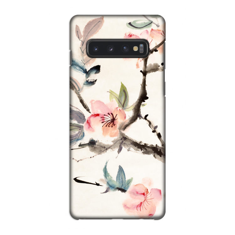 Japanse bloemen: Samsung Galaxy S10 4G Volledig Geprint Hoesje