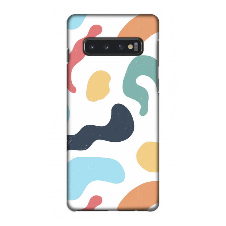 Memphis Shapes Blue: Samsung Galaxy S10 4G Volledig Geprint Hoesje