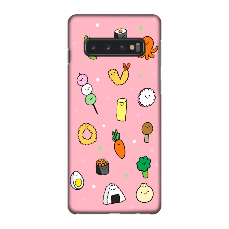 Happy bento friends: Samsung Galaxy S10 4G Volledig Geprint Hoesje