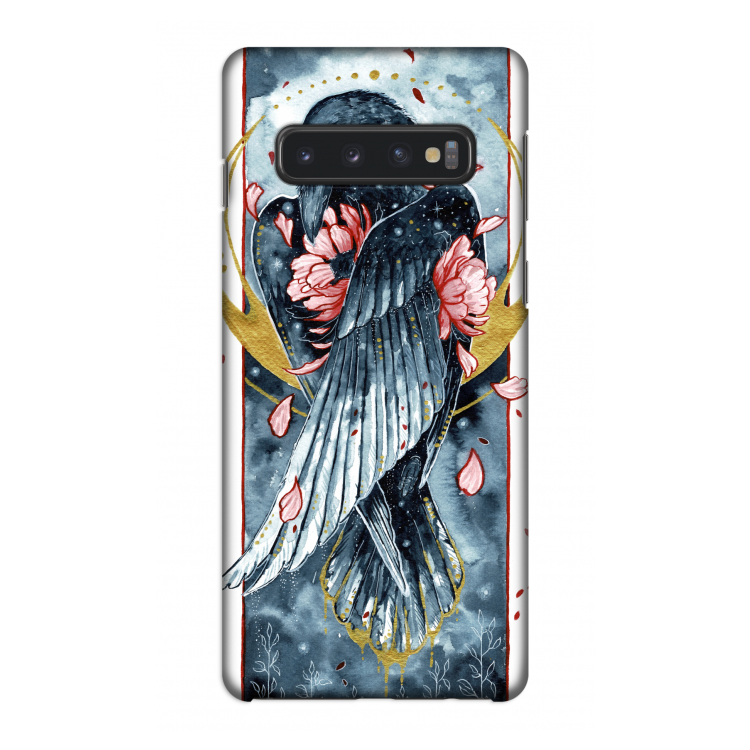 Golden Raven: Samsung Galaxy S10 4G Volledig Geprint Hoesje
