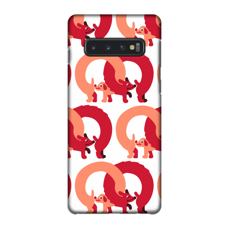 Dogs: Samsung Galaxy S10 4G Volledig Geprint Hoesje
