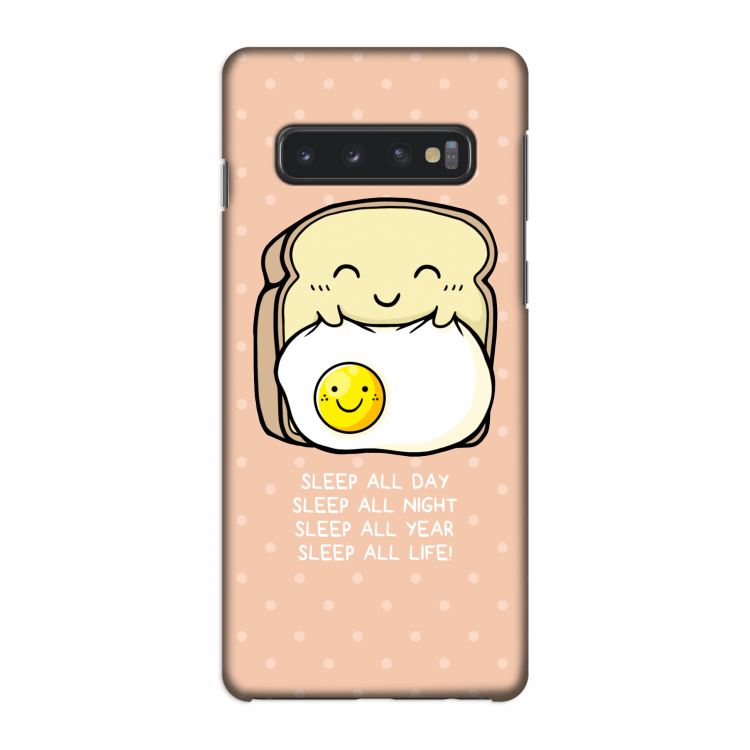 Sleep All Day: Samsung Galaxy S10 4G Volledig Geprint Hoesje