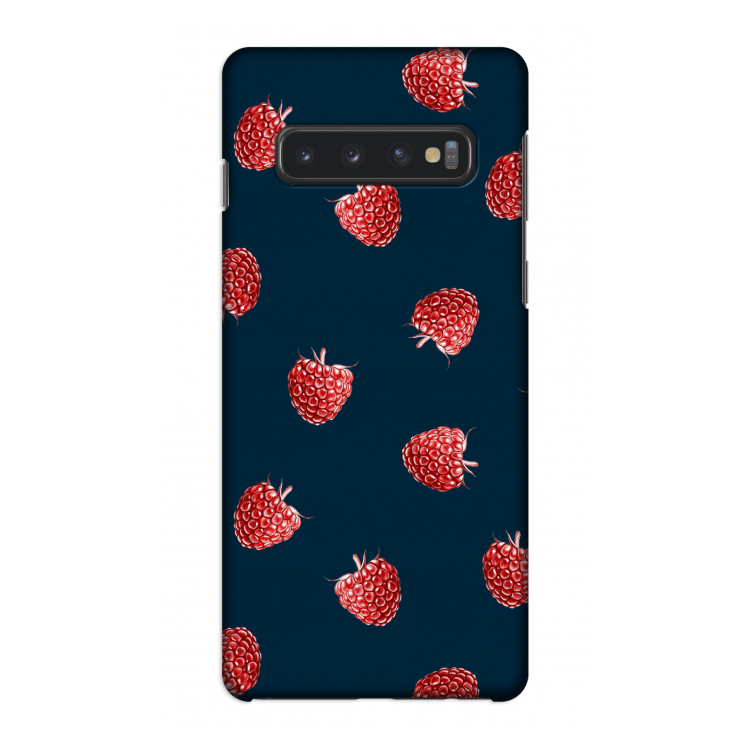 Framboosjes: Samsung Galaxy S10 4G Volledig Geprint Hoesje