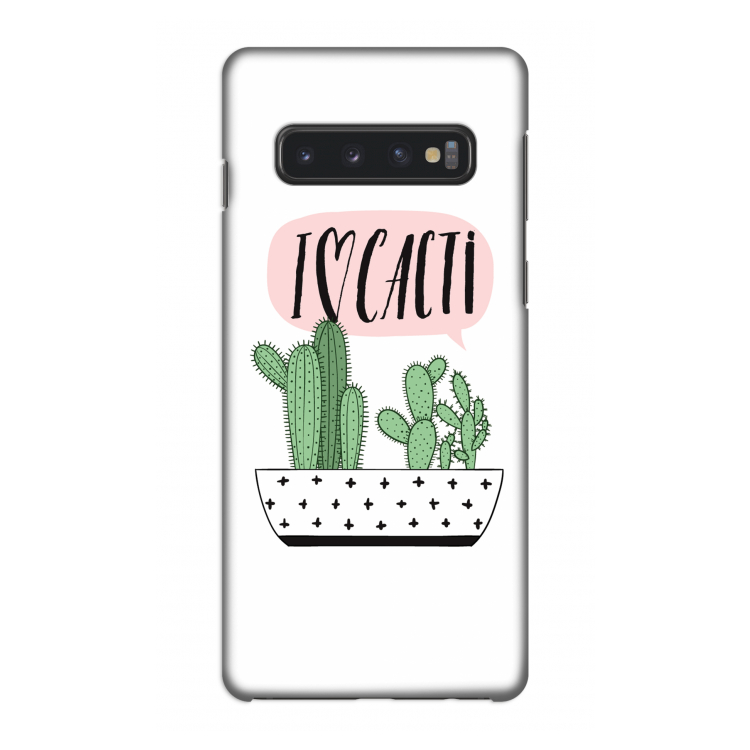 I love cacti: Samsung Galaxy S10 4G Volledig Geprint Hoesje