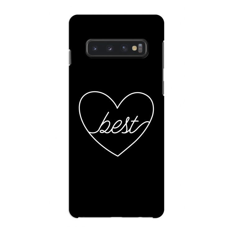 Best heart black: Samsung Galaxy S10 4G Volledig Geprint Hoesje