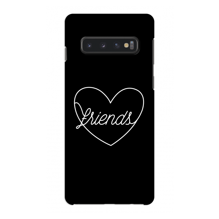 Friends heart black: Samsung Galaxy S10 4G Volledig Geprint Hoesje