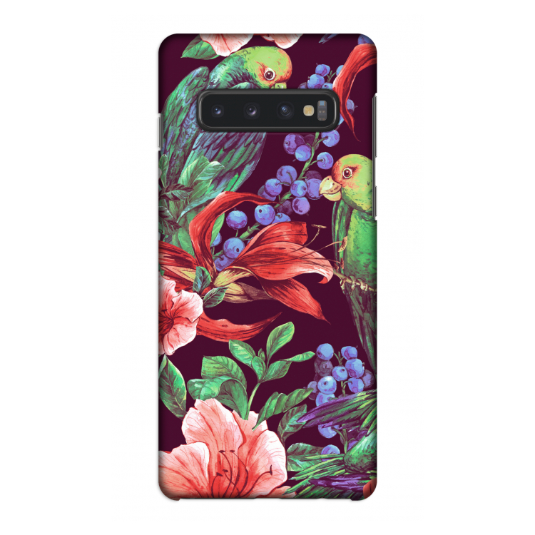 Papegaaien: Samsung Galaxy S10 4G Volledig Geprint Hoesje