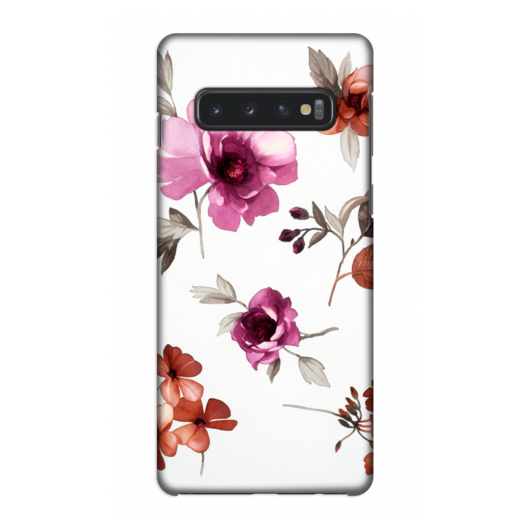 Geschilderde bloemen: Samsung Galaxy S10 4G Volledig Geprint Hoesje