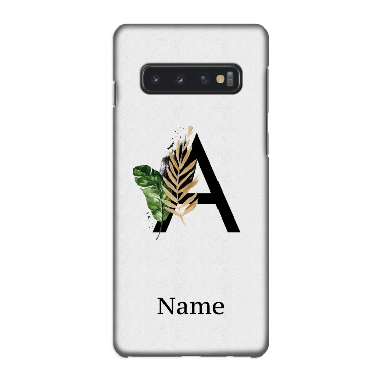 Charcoal Flora: Samsung Galaxy S10 4G Volledig Geprint Hoesje