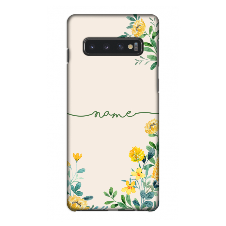 Gele bloemen: Samsung Galaxy S10 4G Volledig Geprint Hoesje