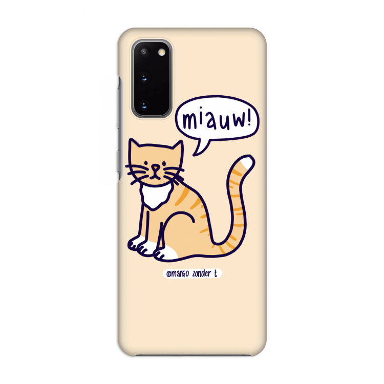 Miauw: Volledig geprint Samsung Galaxy S20 Hoesje
