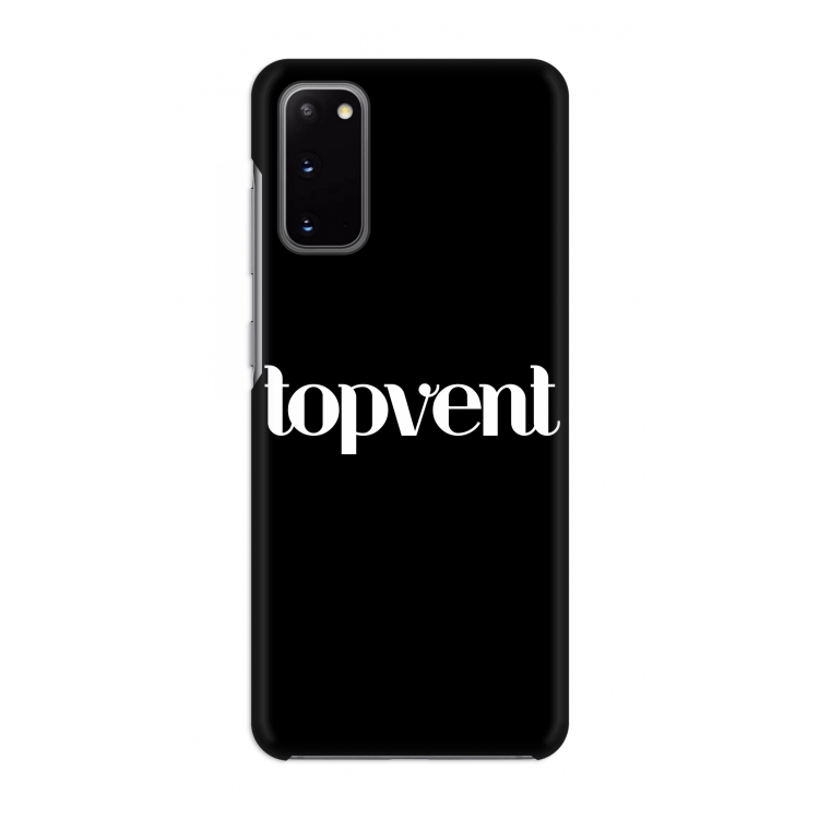 Topvent Zwart: Volledig geprint Samsung Galaxy S20 Hoesje