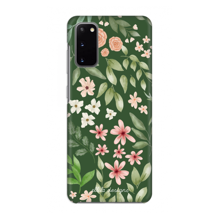 Botanical green sweet flower heaven: Volledig geprint Samsung Galaxy S20 Hoesje