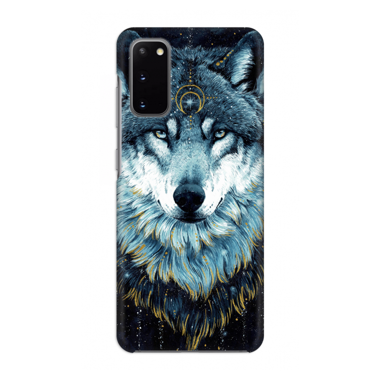 Darkness Wolf: Volledig geprint Samsung Galaxy S20 Hoesje