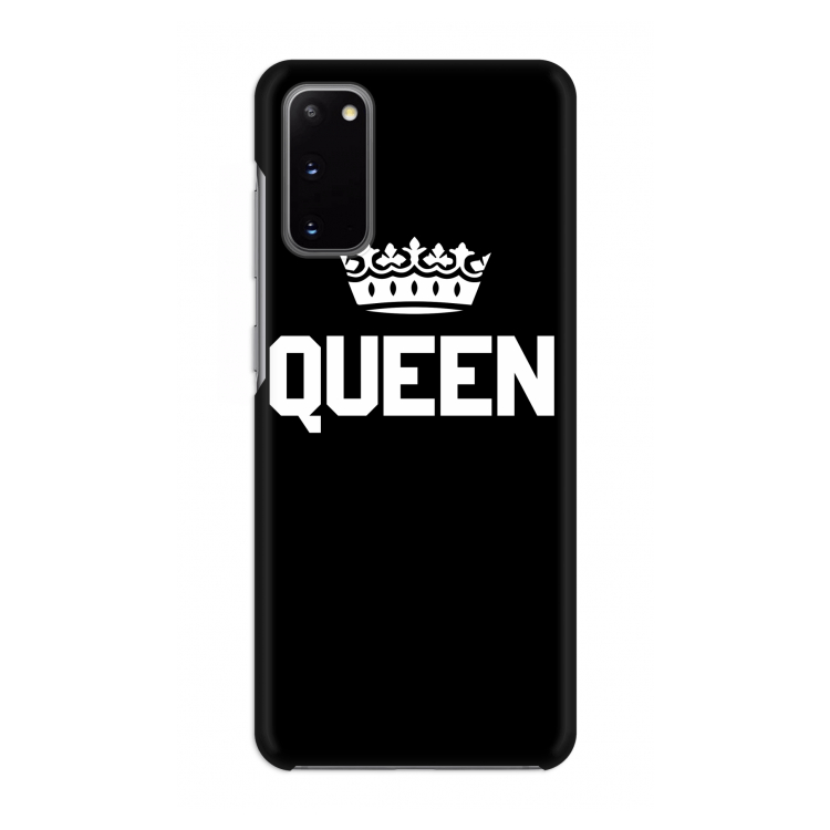 Queen zwart: Volledig geprint Samsung Galaxy S20 Hoesje