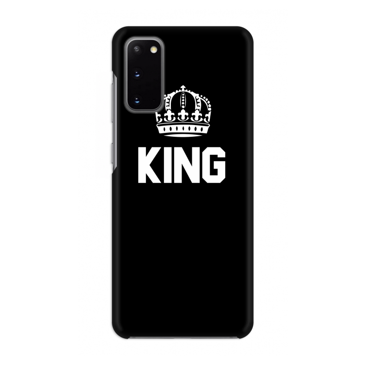 King zwart: Volledig geprint Samsung Galaxy S20 Hoesje