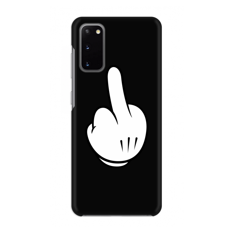 Middle finger black: Volledig geprint Samsung Galaxy S20 Hoesje