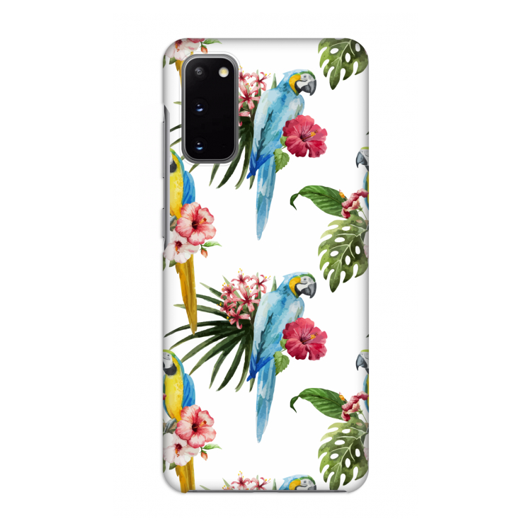 Kleurrijke papegaaien: Volledig geprint Samsung Galaxy S20 Hoesje
