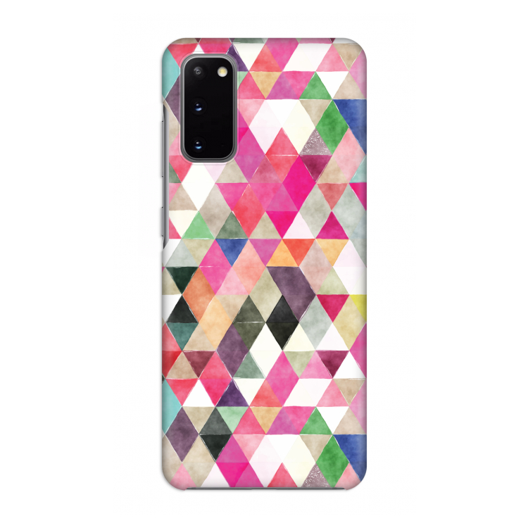 Gekleurde driehoekjes: Volledig geprint Samsung Galaxy S20 Hoesje