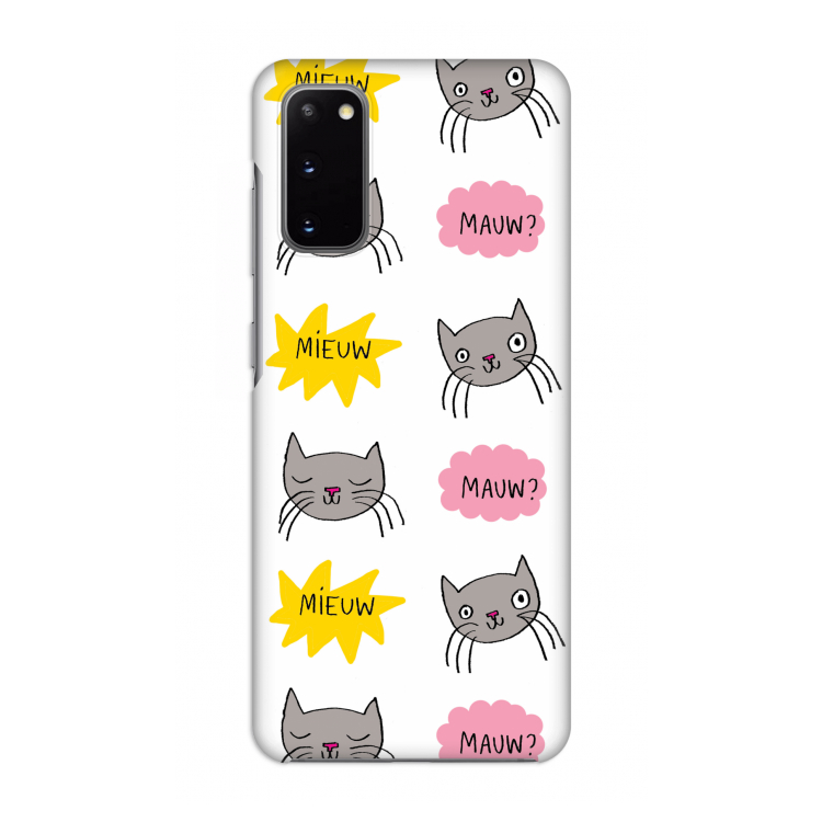 Meow: Volledig geprint Samsung Galaxy S20 Hoesje