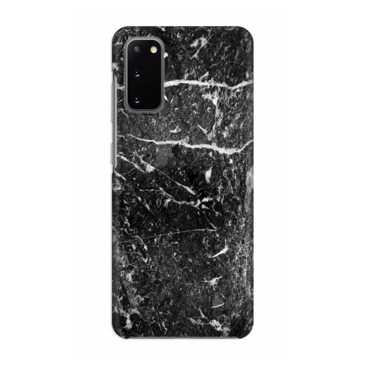 Zwart marmer: Volledig geprint Samsung Galaxy S20 Hoesje