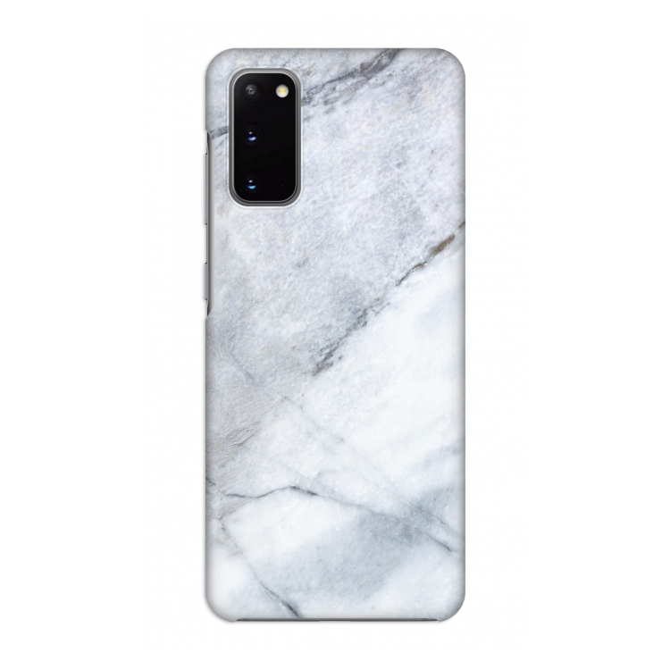 Witte marmer: Volledig geprint Samsung Galaxy S20 Hoesje