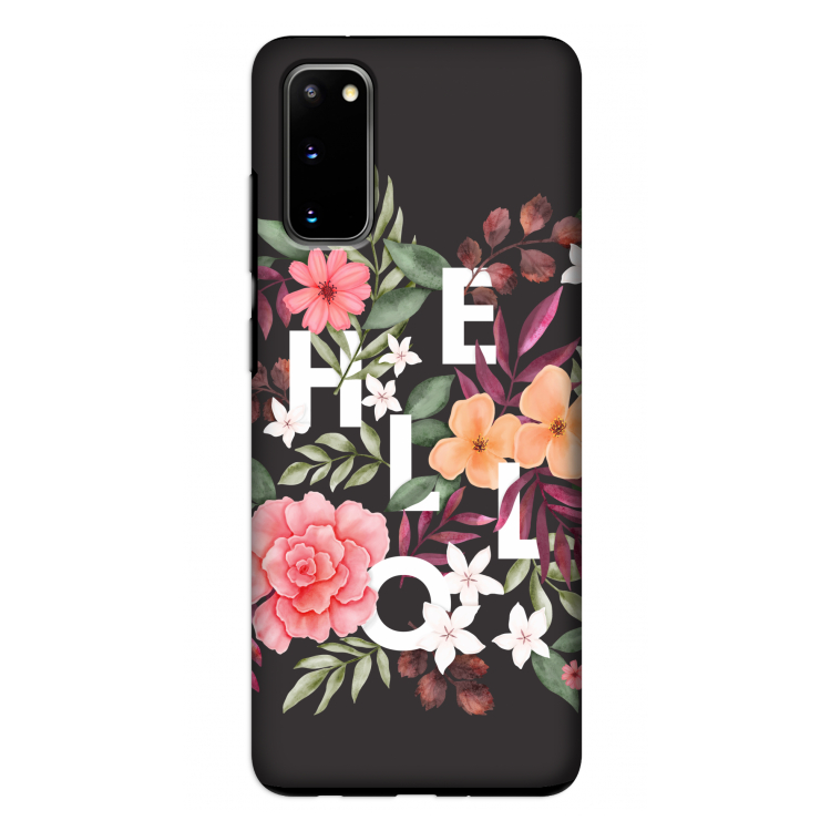 Hello in flowers: Samsung Galaxy S20 Tough Case
