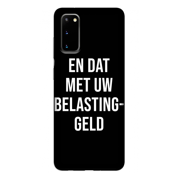 Belastinggeld - Zwart: Samsung Galaxy S20 Tough Case