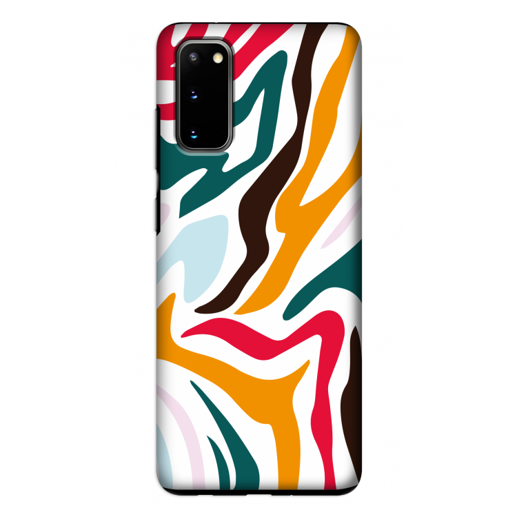 Colored Zebra: Samsung Galaxy S20 Tough Case