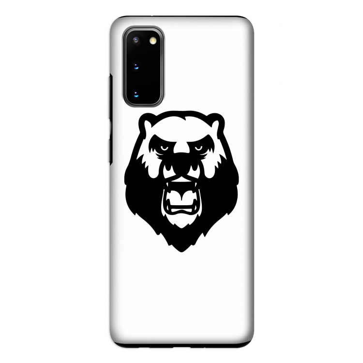Angry Bear (white): Samsung Galaxy S20 Tough Case