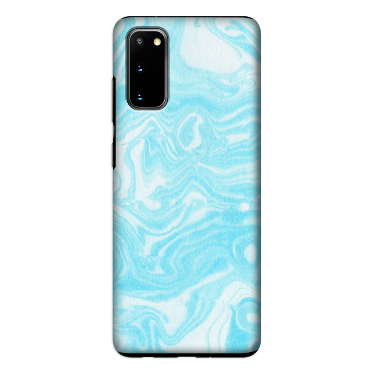 Waterverf blauw: Samsung Galaxy S20 Tough Case