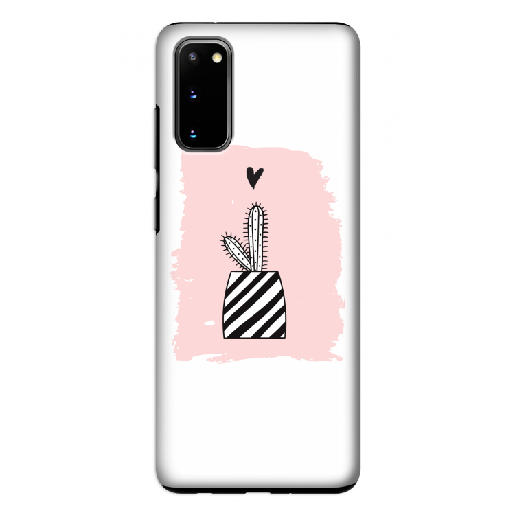 Zwart-wit cactus: Samsung Galaxy S20 Tough Case