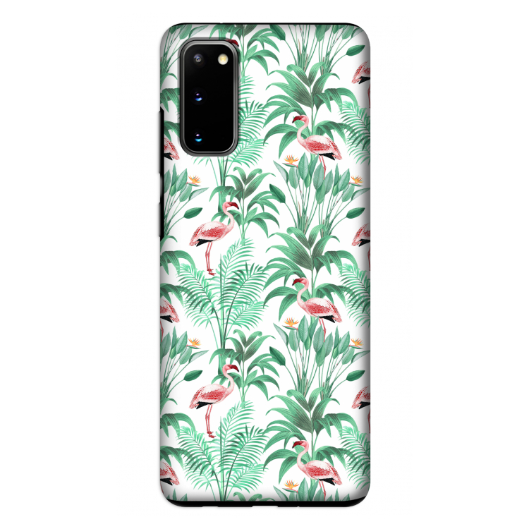 Flamingo bladeren: Samsung Galaxy S20 Tough Case