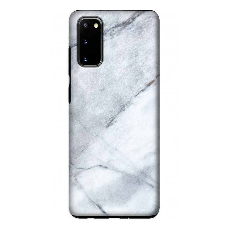 Witte marmer: Samsung Galaxy S20 Tough Case