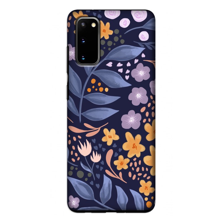 Flowers with blue leaves: Samsung Galaxy S20 Tough Case