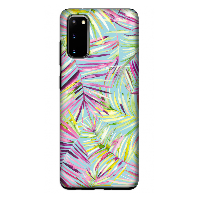Tropical Palms Blue: Samsung Galaxy S20 Tough Case