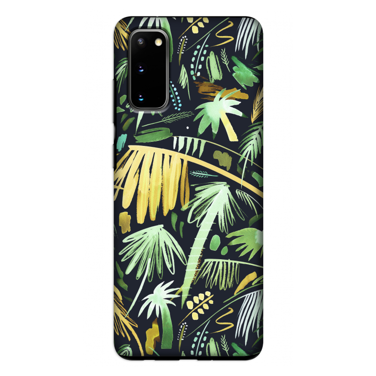 Tropical Palms Dark: Samsung Galaxy S20 Tough Case