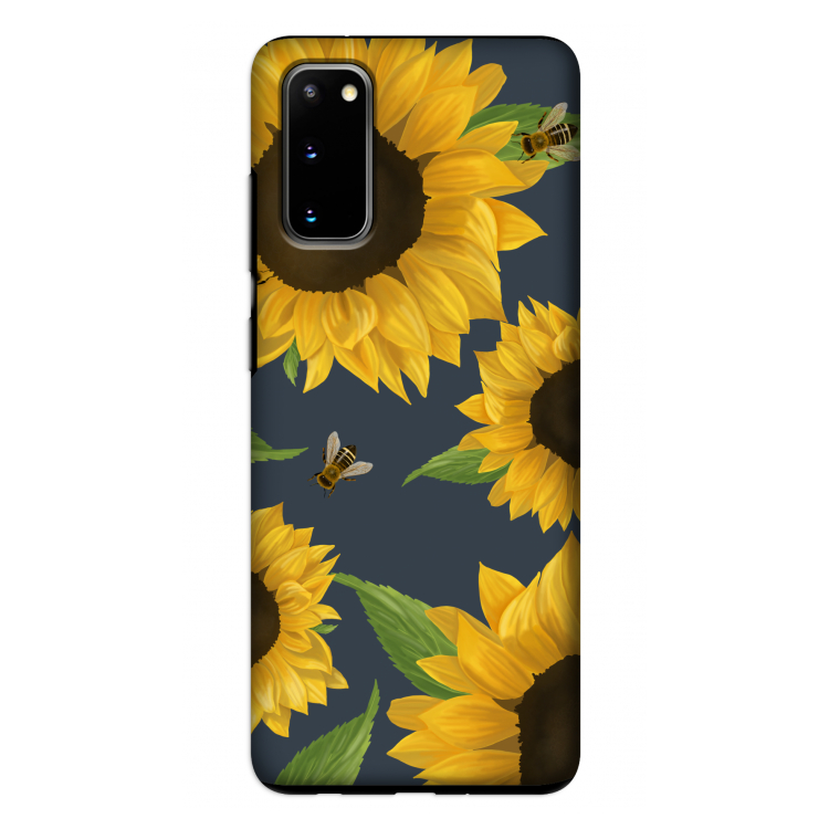 Sunflower and bees: Samsung Galaxy S20 Tough Case