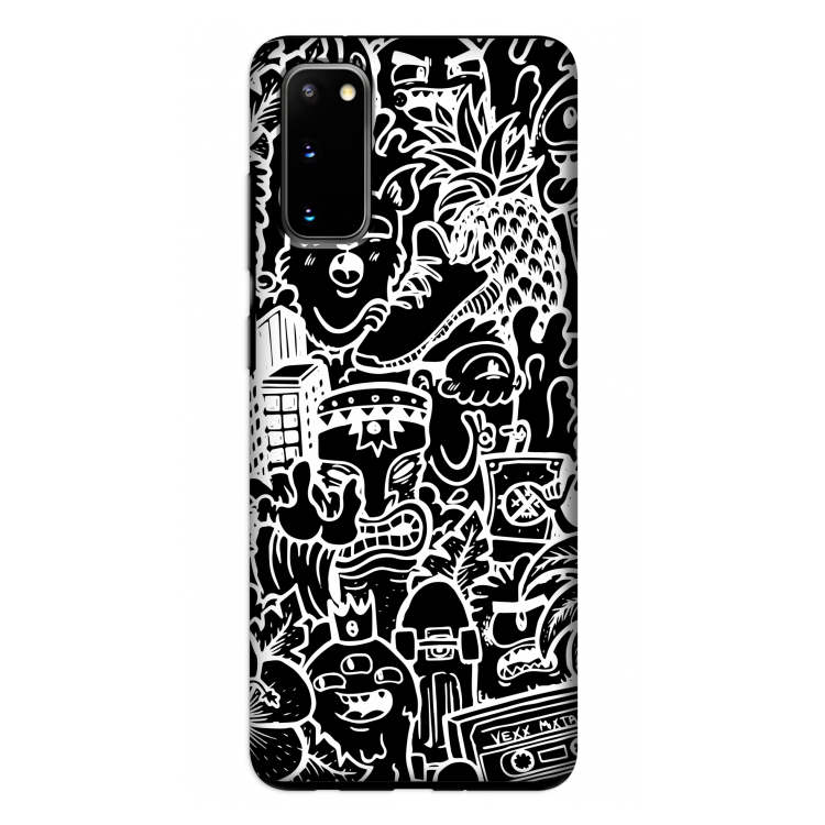Vexx Black Mixtape: Samsung Galaxy S20 Tough Case