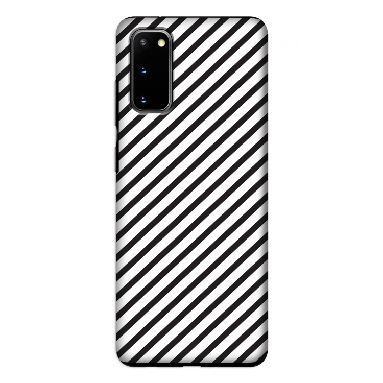 Strepen zwart-wit: Samsung Galaxy S20 Tough Case