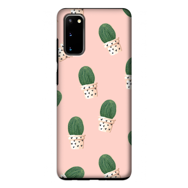 Cactusprint roze: Samsung Galaxy S20 Tough Case
