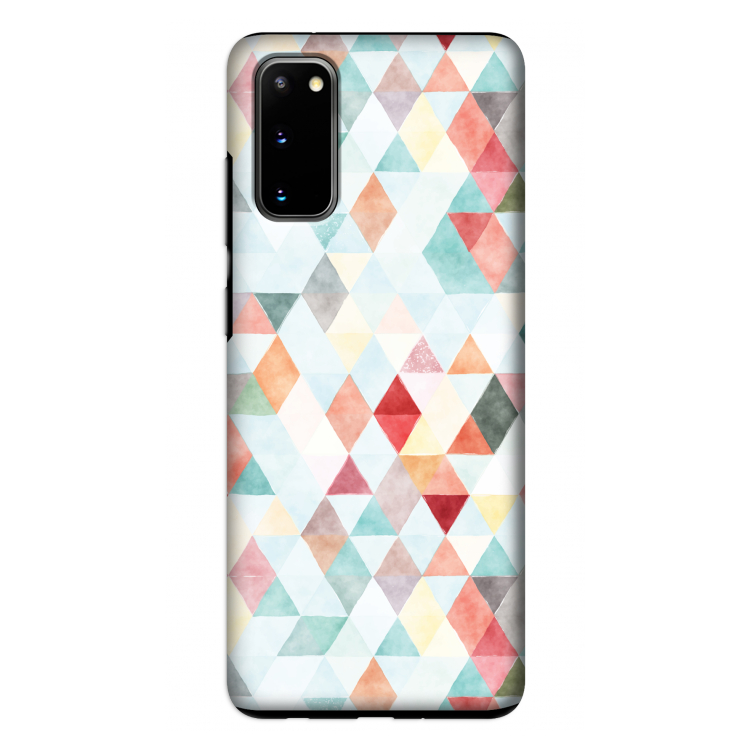 Gekleurde driehoekjes pastel: Samsung Galaxy S20 Tough Case