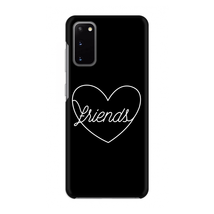 Friends heart black: Volledig geprint Samsung Galaxy S20 Hoesje
