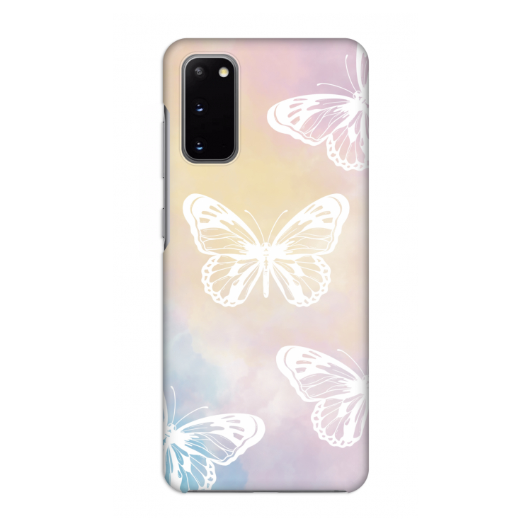 White butterfly: Volledig geprint Samsung Galaxy S20 Hoesje